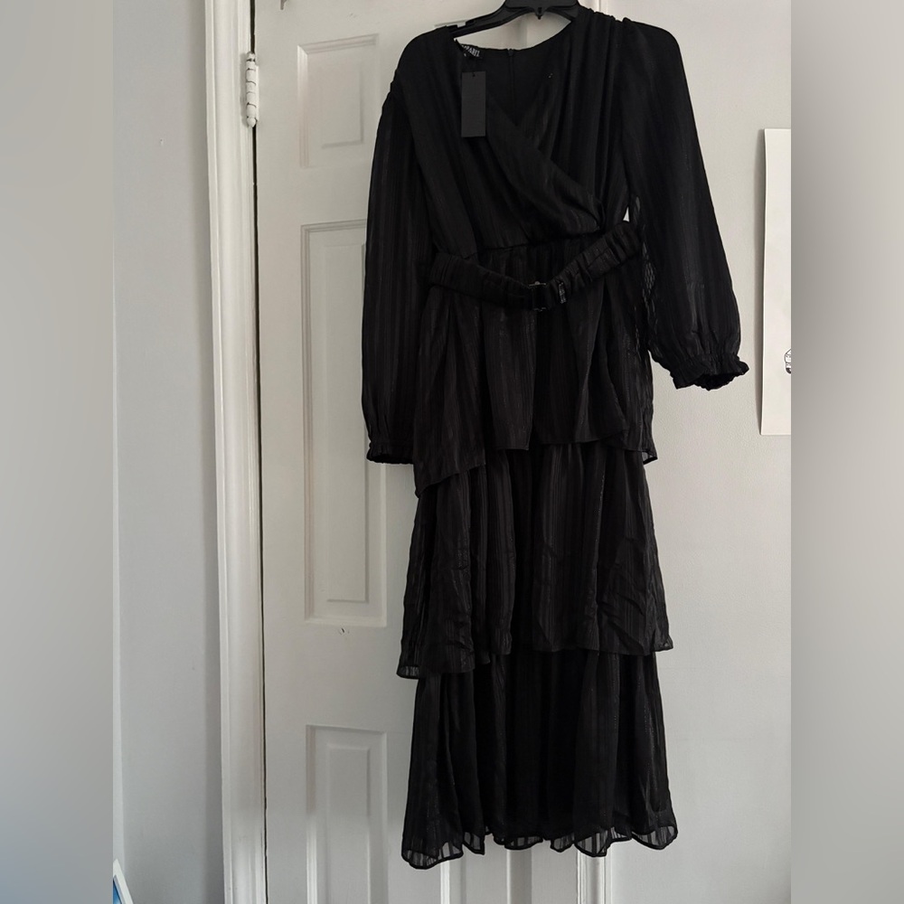 Chic Black Long Sleeve Women's Dress
